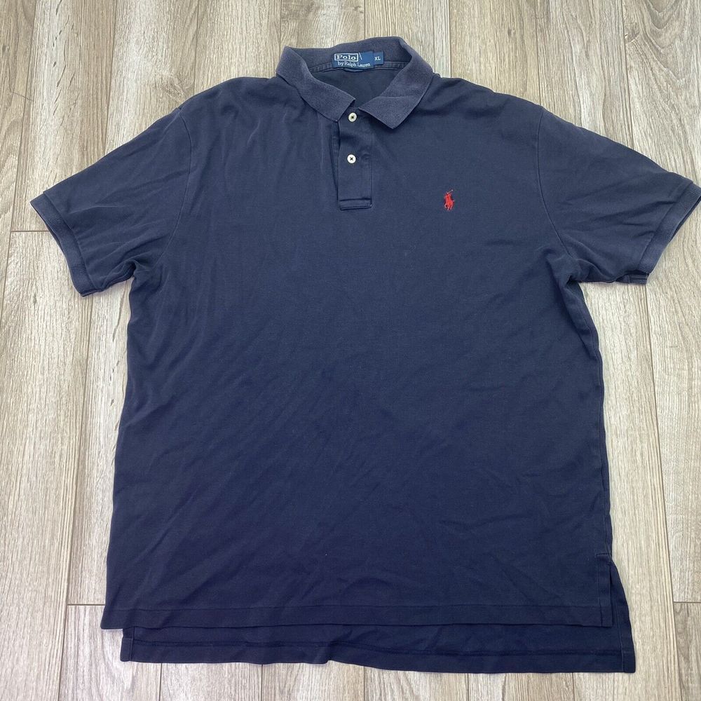 Polo Ralph Lauren Mens XL Black Polo Shirt with logo